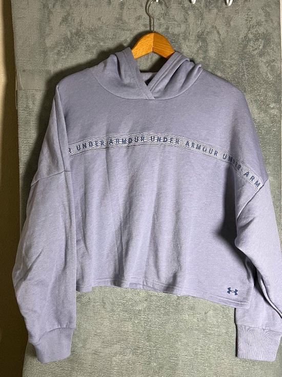 Under Armour Sweaters - Under Armour Women's Lavender Cropped Hoodie‎ Sweater Cropped New Size large